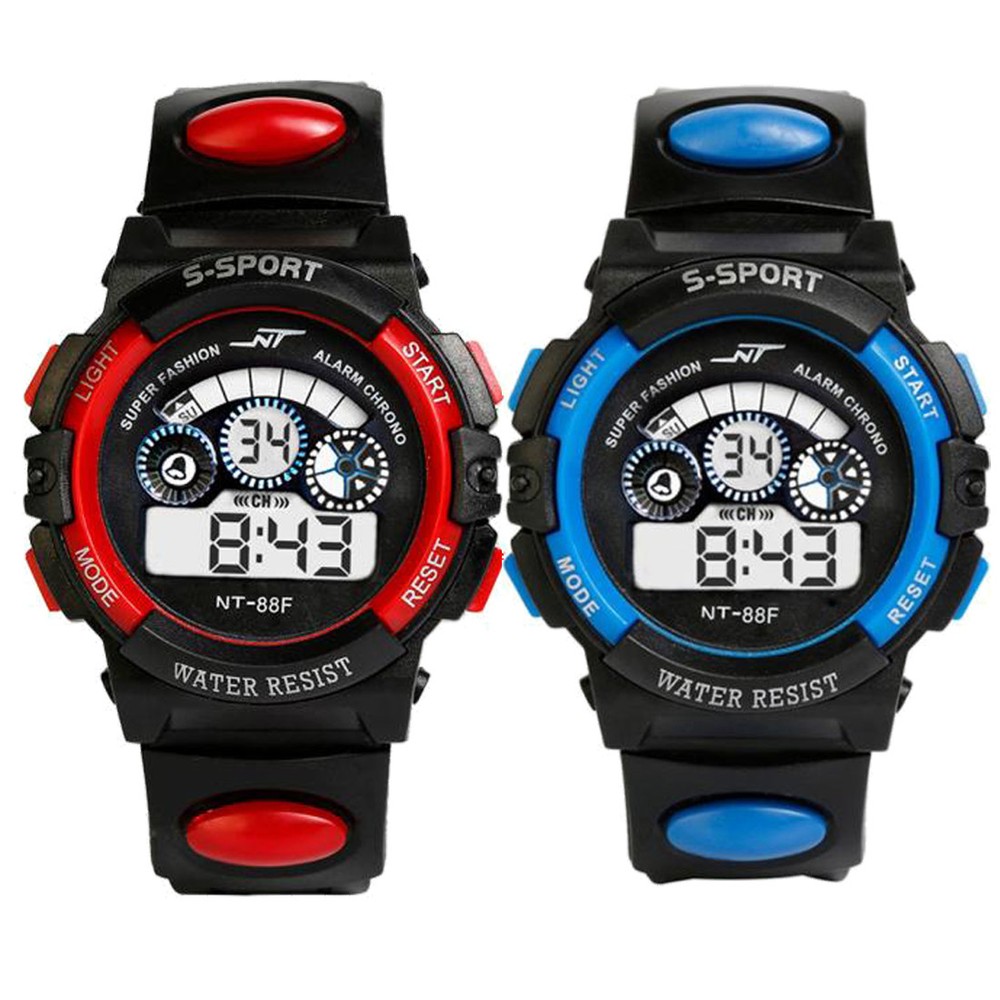 Waterproof Kids Digital LED Sports Watch with Alarm and Date Display US  