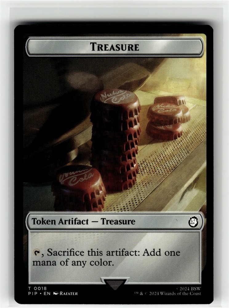 TREASURE (0018) // CLUE DOUBLE-SIDED TO Fallout Commander #18//11 PIP(NM+)(MTG)