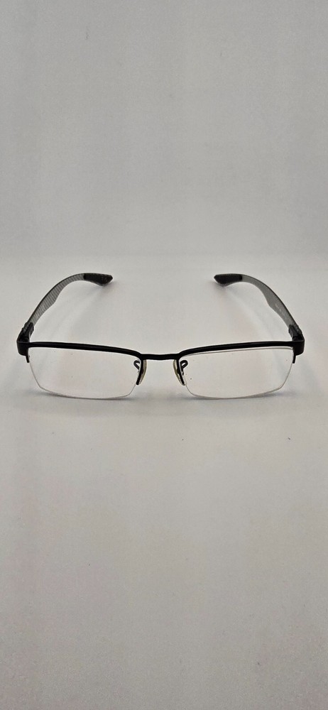 Ray-Ban RB8412 2503 Matte Black Rectangular Half Rim Eyeglasses FRAMES ONLY