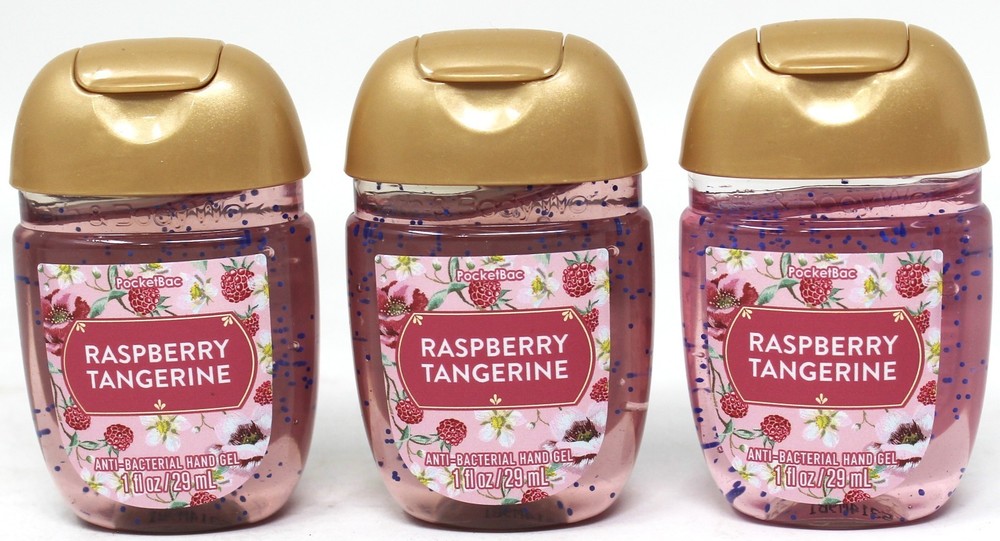 x3 Raspberry Tangerine Bath & Body Works Hand Sanitizer Anti Bacterial Gel New