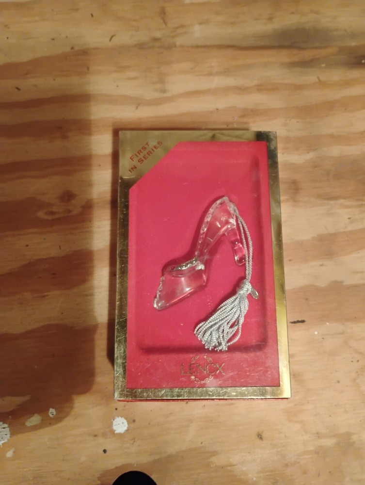 Lenox Enchanted Evening Shoe Pave Jewels Full Lead Crystal Slipper 1st in Series