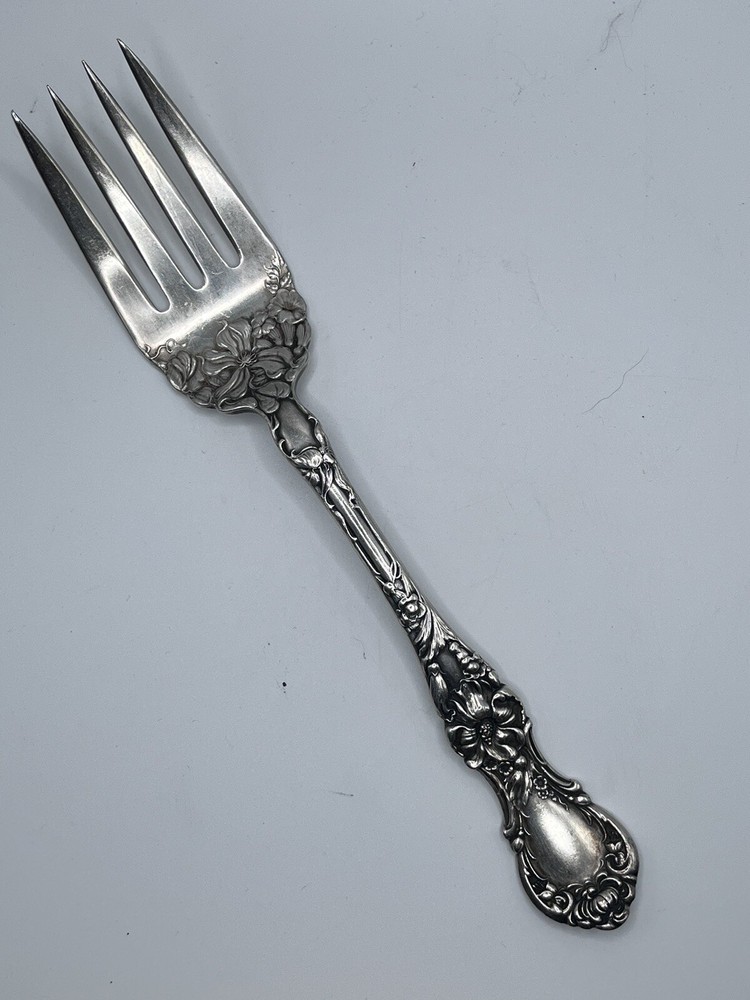 1835 R Wallace Silver Plate A1 8” Serving Fork