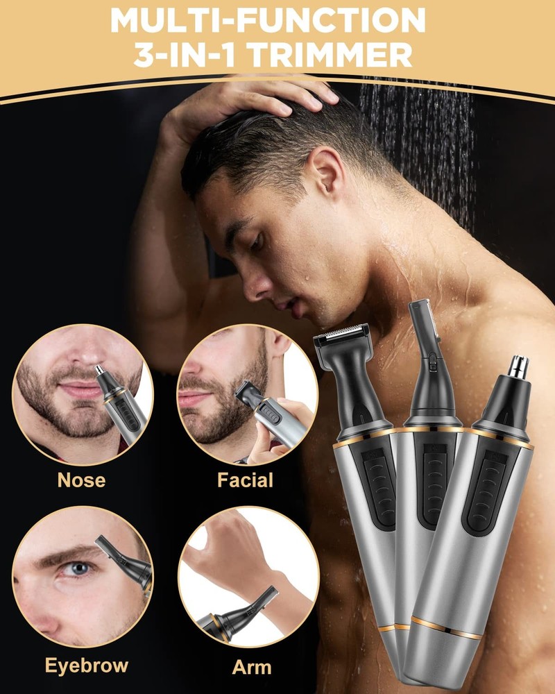 2024 Professional Painless Rechargeable Nose Hair Trimmer for Men