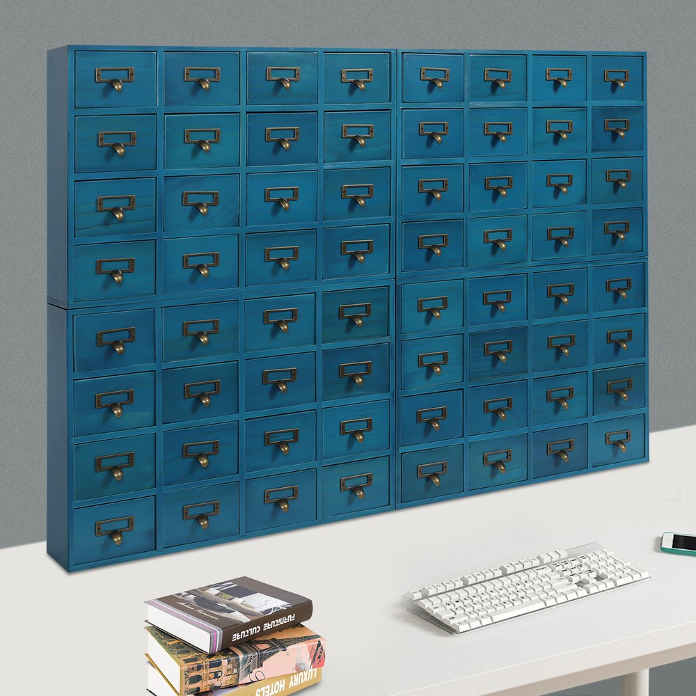 64-Drawer Storage Cabinet Organizer with 4 Stackable Boxes