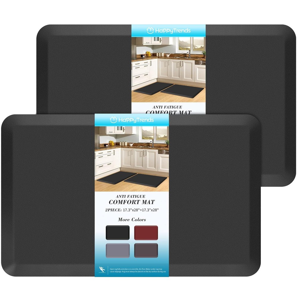 2-Pack Anti-Fatigue Kitchen Floor Mats - Cushioned & Ergonomic for Comfort