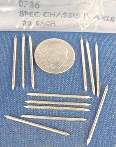 12pc Original Aurora AFX 4-Gear Magnatraction HO Slot Car Spear Front Axle 8736