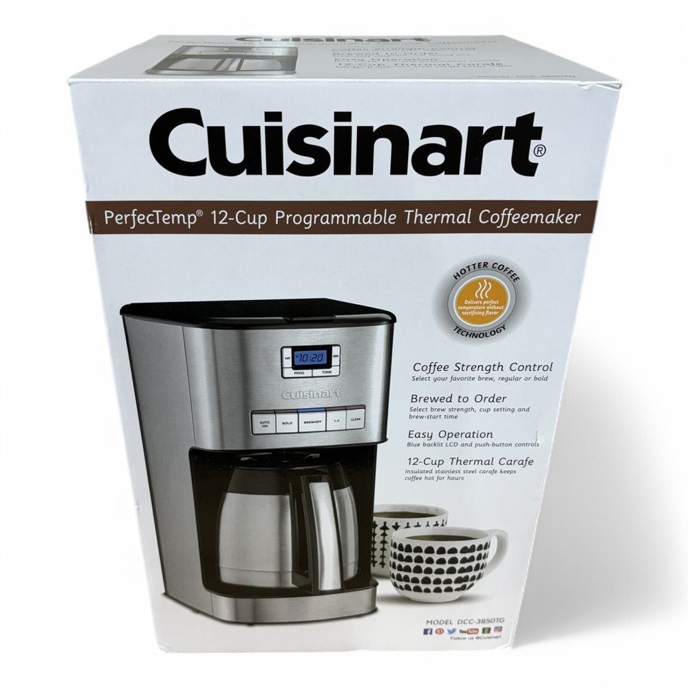 Cuisinart DCC-3850TG 12-Cup Programmable Thermal Coffeemaker in Silver