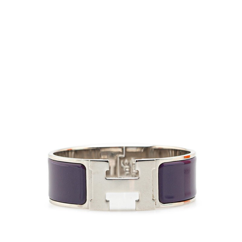 Hermes Clic Clac PM Purple Metal Bangle 107682