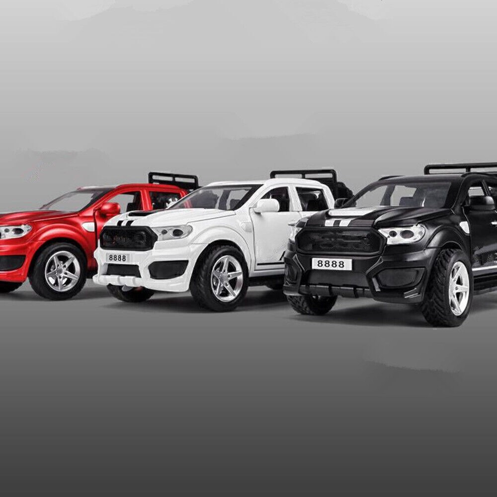 1/32 Diecasts Car Model Off-Road Truck Toy Kids for Ford Raptor F350 Ranger