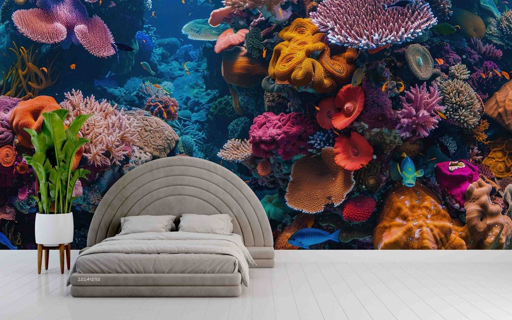3D Ocean Coral Landscape Wall Murals Wallpaper Murals Wall Sticker