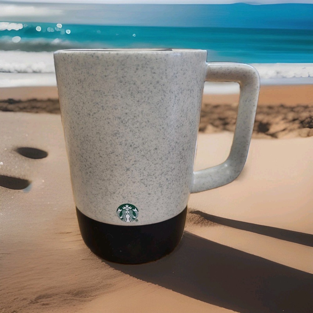 Starbucks Gray Speckled Double Walled Travel Mug with Rubber Bottom Siren Logo