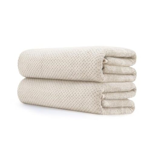 Extra Large Bath Towel Set of 2 Bath Towels 2 Piece Khaki Bath Towels