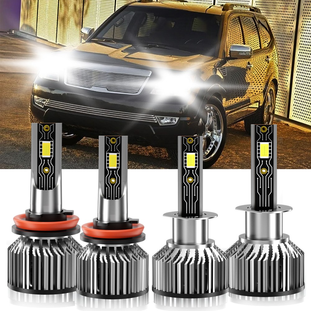 For Kia Borrego 2009-2011 H1 H11 LED Headlight High Low Beam 6500K Bulbs Kit