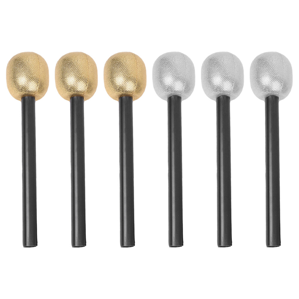 6 Pcs Glitter Microphone Prop Inflatable Costume Halloween Costumes