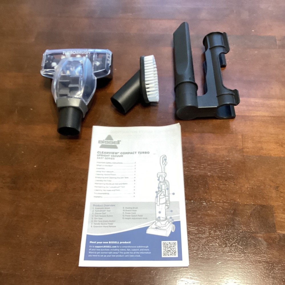 Bissell Compact Turbo Vacuum Attachment Parts 4 Pcs 3437 Plus Booklet New