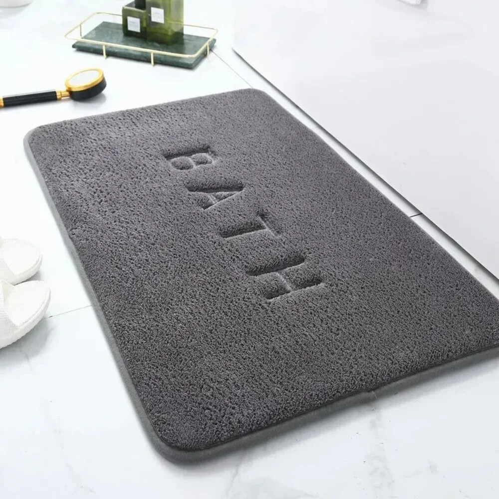 Anti Slip Faux Cashmere Memory Foam Absorbent Floor Rug Mat