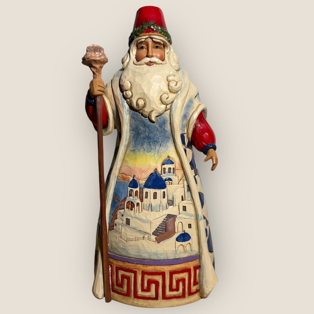 Jim Shore Heartwood Creek Greek Santa Figurine 4041069 Kala Christougenna 2014