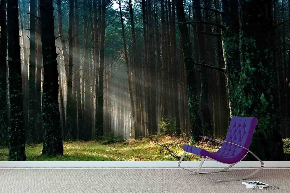 3D Forest Sunlight Landscape Wall Murals Wallpaper Murals Wall Sticker