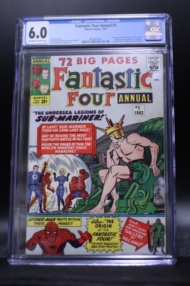 Fantastic Four (1961) Annual #1 Kirby CGC 6.0 OW/WH Pages 1st Krang & Lady Dorma