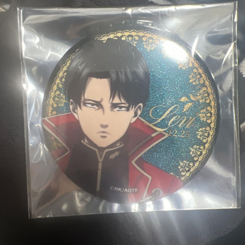 Attack On Titan Levi Birthday Can Badge Karaoke Iron Man
