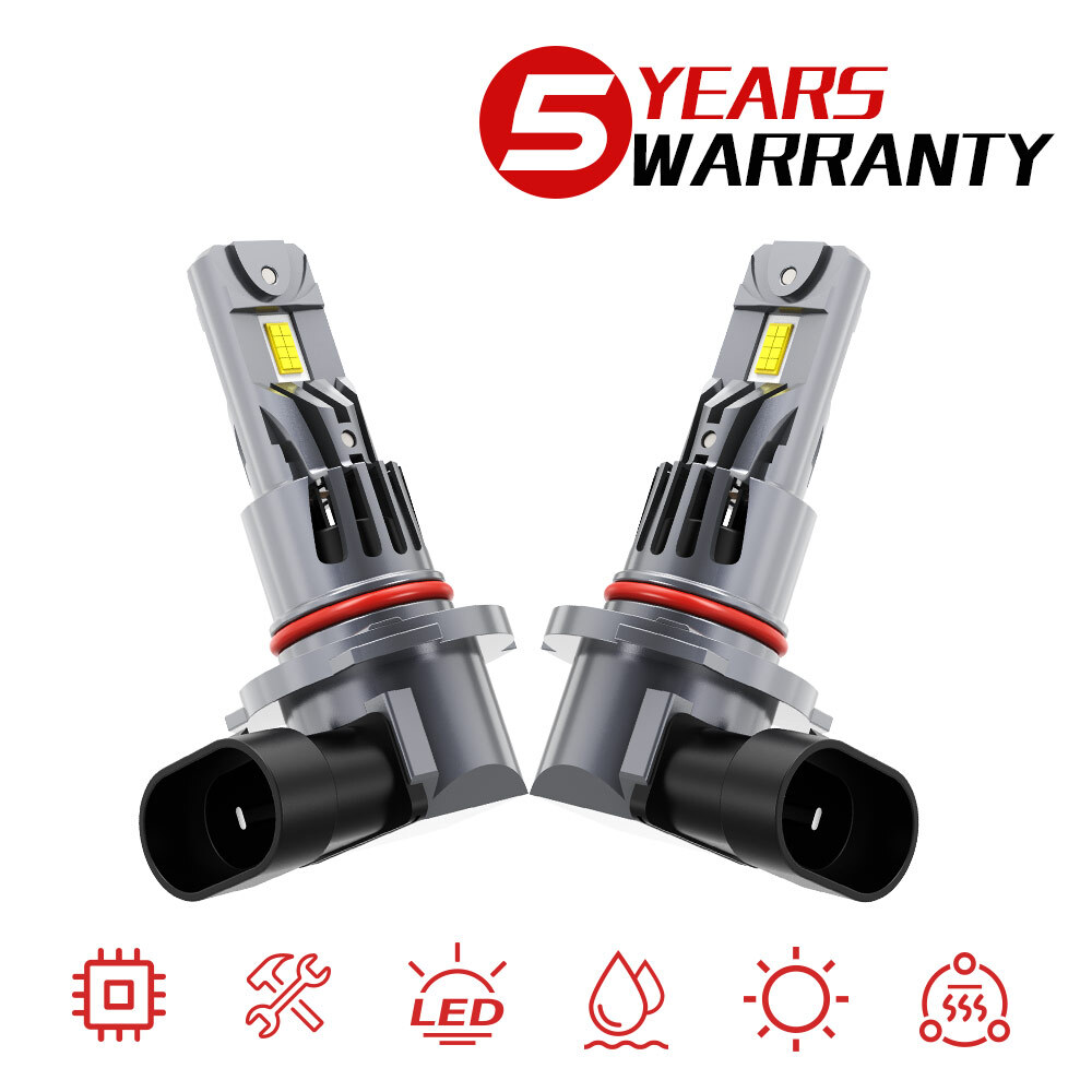 2pcs 9012 HIR2 LED Headlight Bulb Conversion Kit 6000K White High Low Beam  