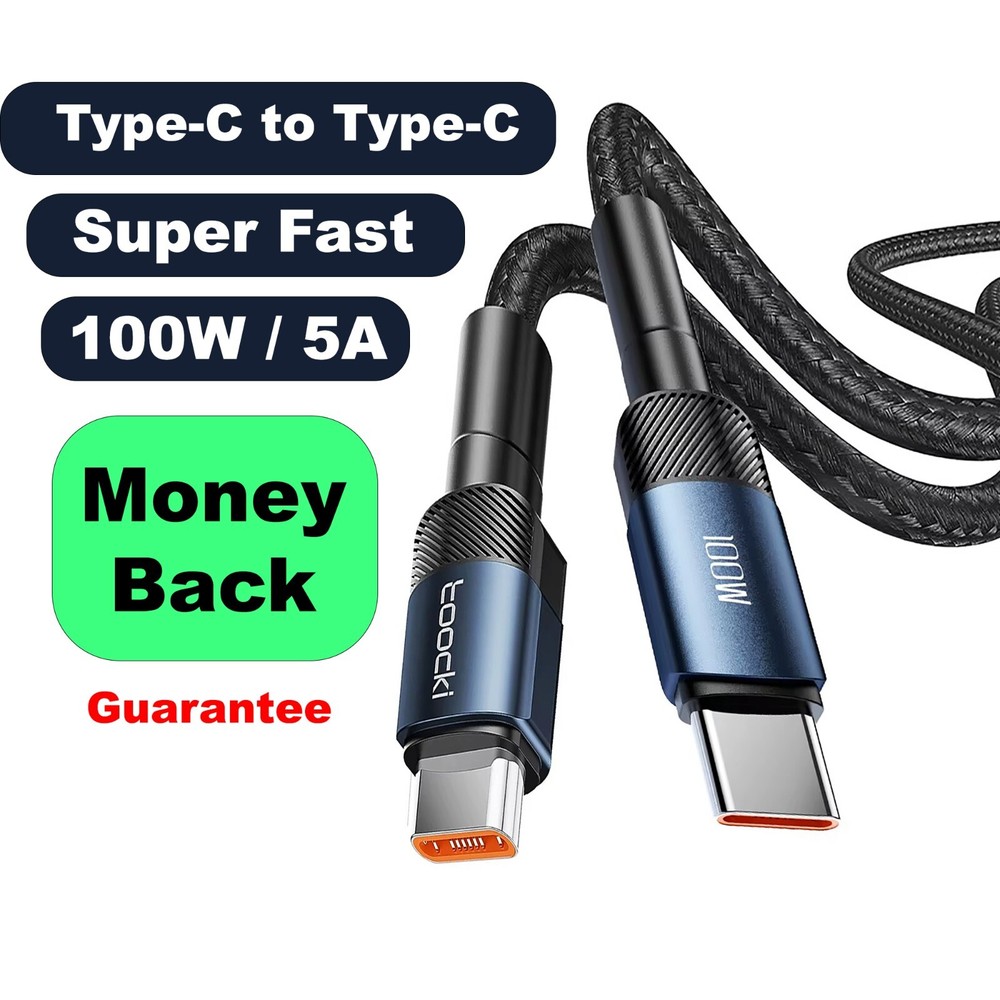 100W USB C to Type C Cable [1m+2m] [2 PACK]  – 5A Fast Charging PD Cable Type-C