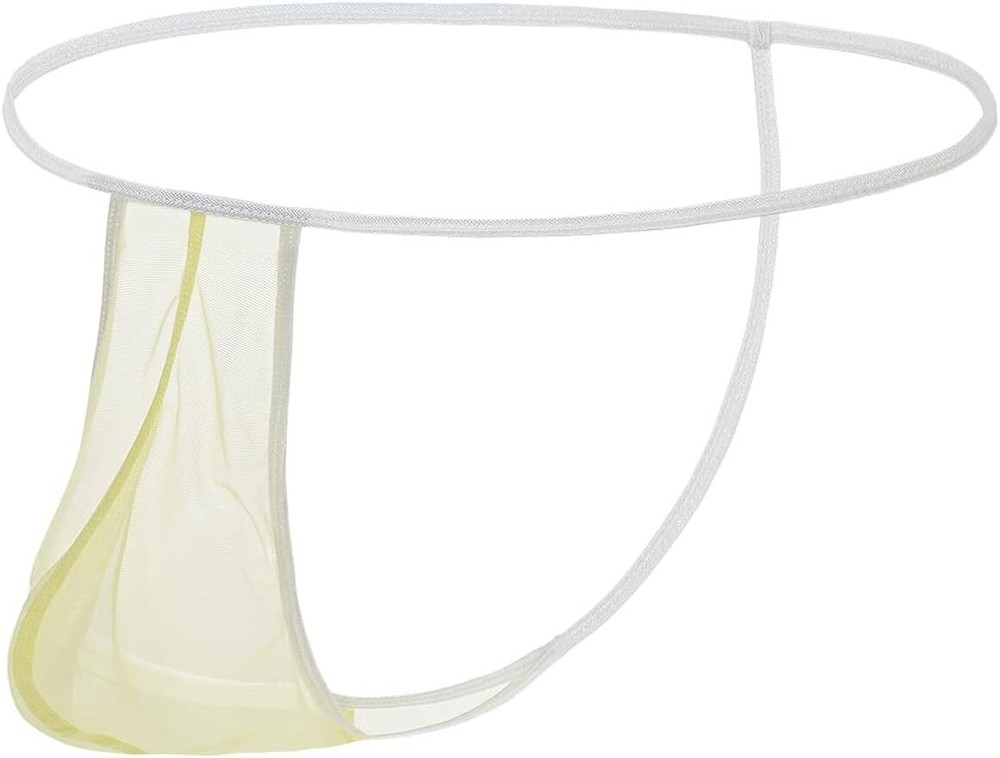 Mens Comfort Fit Thong Mesh See Through Underwear Bulge Pouch G-String Jockstrap