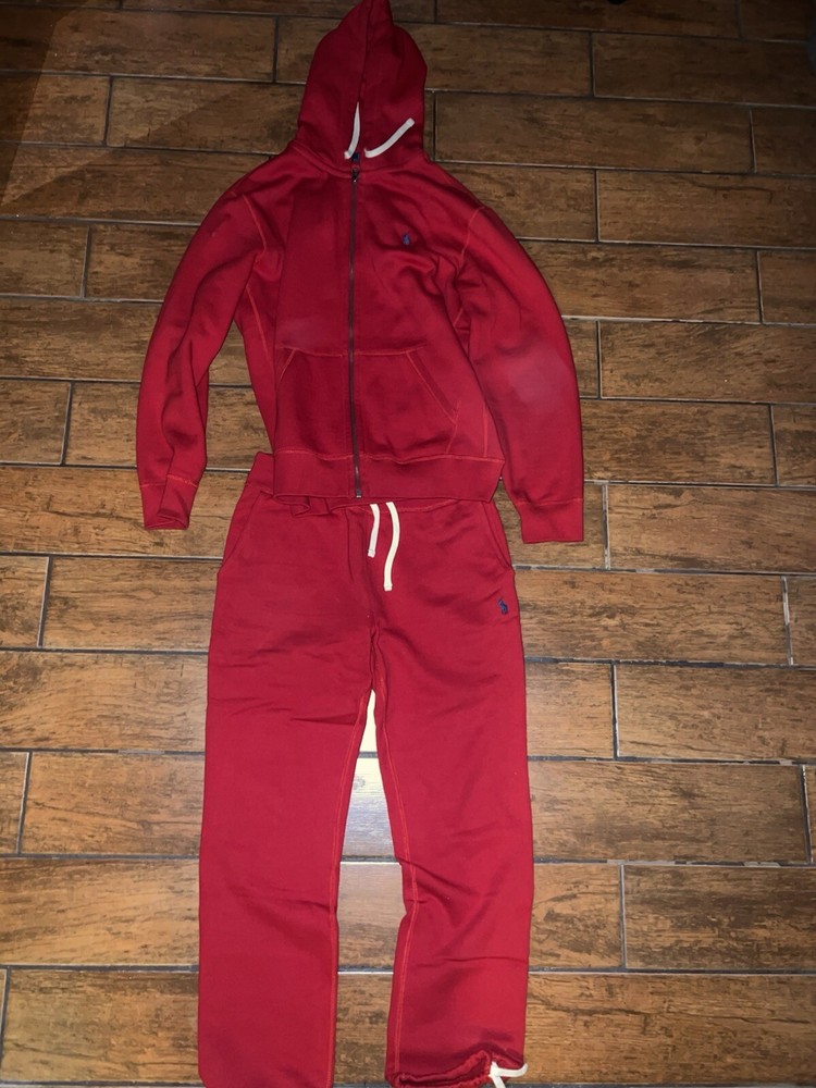 Ralph Lauren Denim Red Zip Up Size L. With Pants Size S