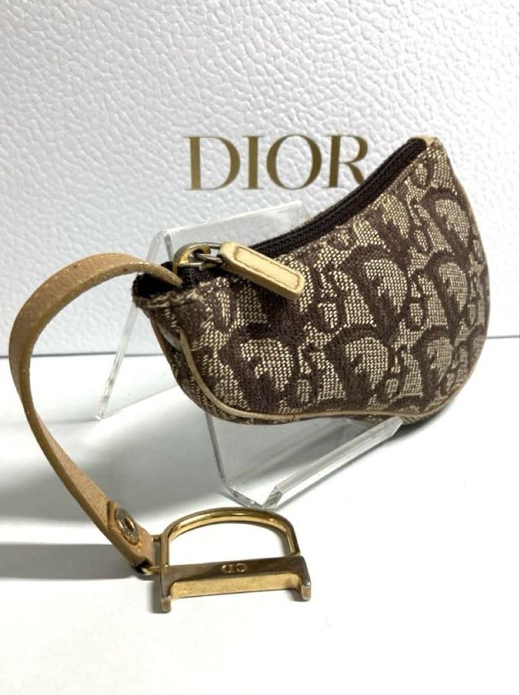 Christian Dior Trotter Saddle Coin Case Mini Pouch in good condition
