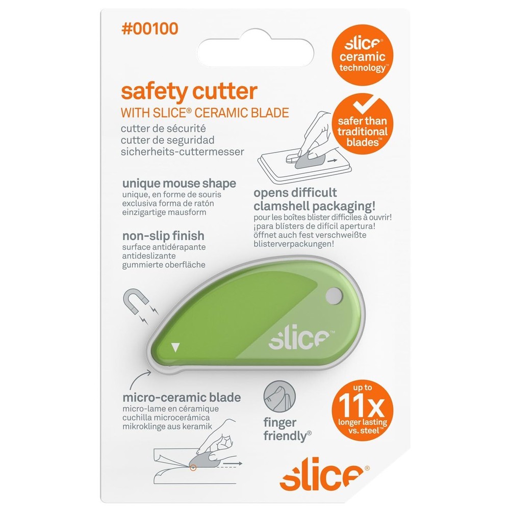 Ceramic Safety Cutter Utility Knife with Green Blade 1 Pack  