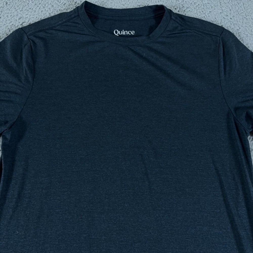 Quince Shirt Mens Medium Navy Short Sleeve Performance Athletic Crew Casual Tee