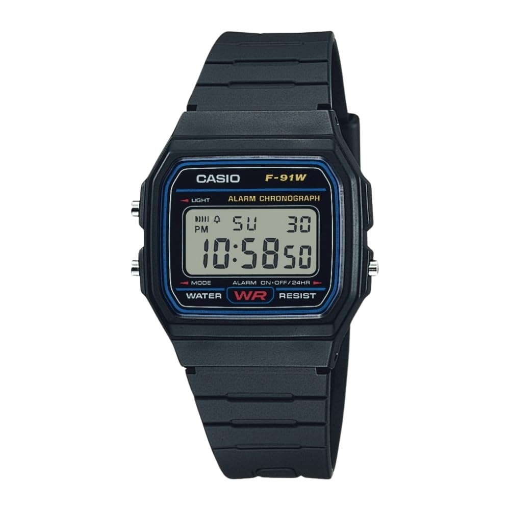 Casio F91W Classic Resin Strap Digital Waterproof Sport Watch - Black