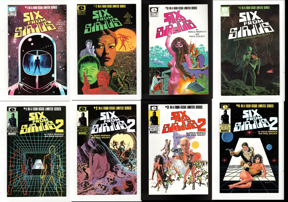 SIX FROM SIRIUS VOL. 1&2 #1-4 (9.4/9.6 NM AVG) LOT OF 8 MARVEL 1985 CGC 'EM!