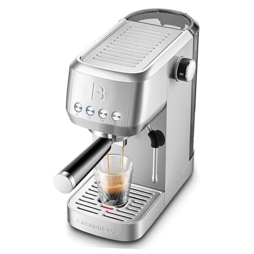 3700 Essential Espresso Machine 20 Bar, Stainless Steel Cappuccino & A-Silver