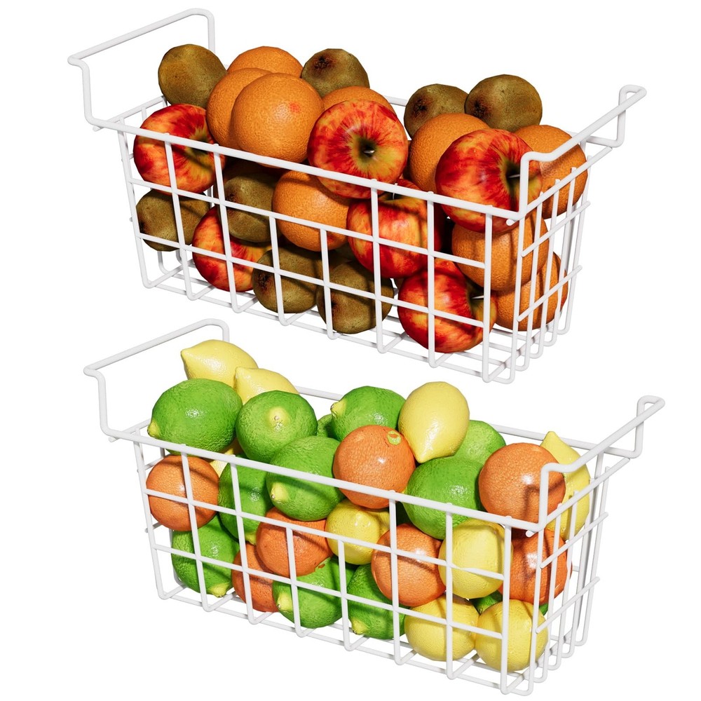 17.5 Inch 2packs Chest Freezer Organizer Bins Deep Freezer Basket With Hanging H