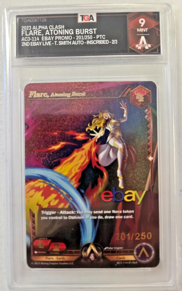 PTC Boss Man Autograph 2/3 Flare Atoning Burst TCG Card