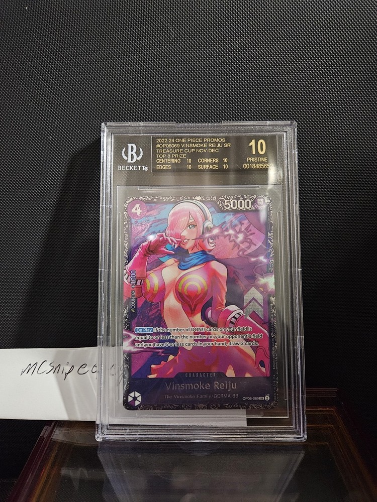 2024 One Piece Vinsmoke Reiju Top 8 Treasure Cup BGS 10 BLACK LABEL POP 1