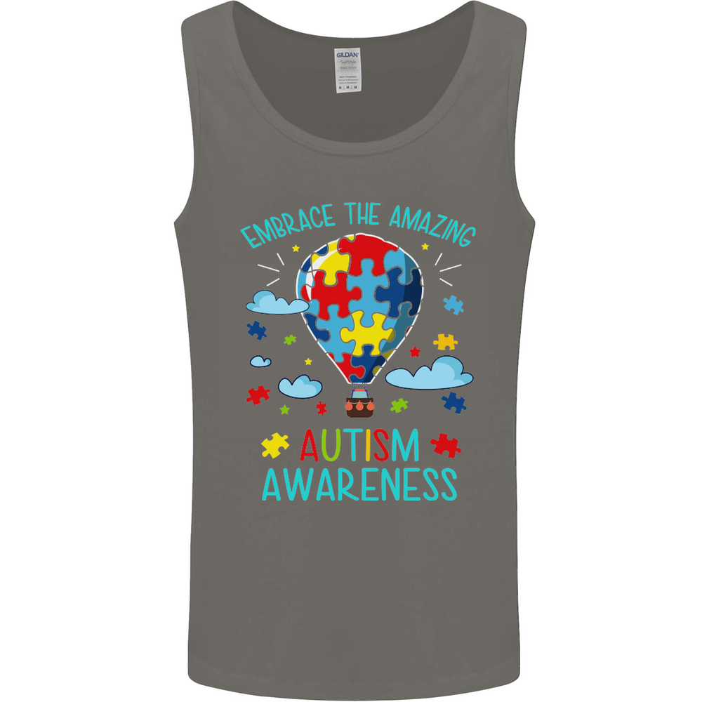 Autism Awareness Embrace Amazing Autistic Mens Vest Tank Top