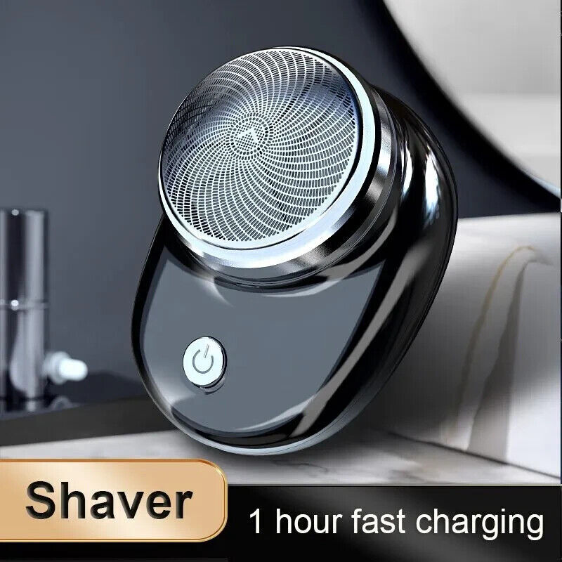 Compact USB Rechargeable Electric Shaver for Men - Travel & Home Use  