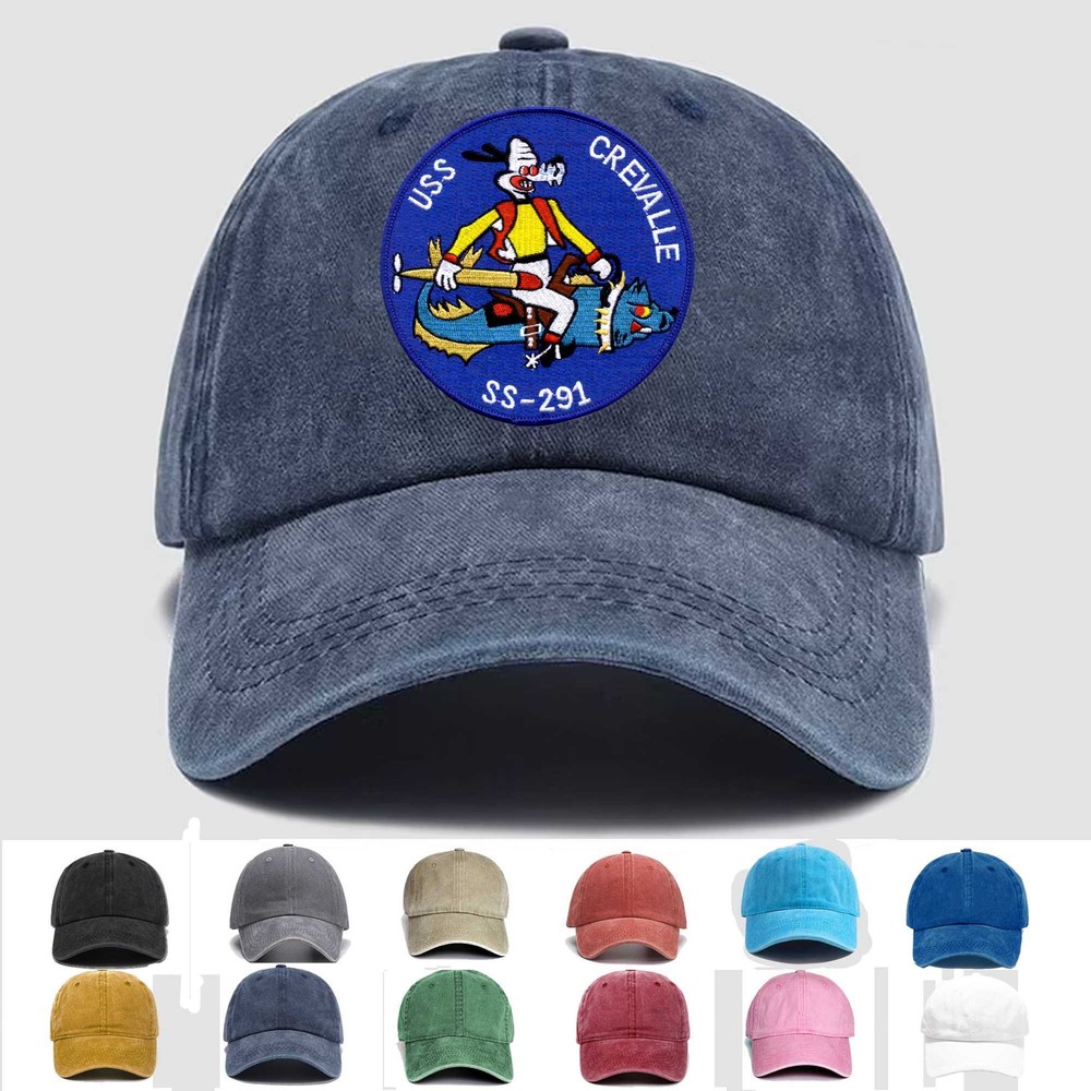 Custom Embroidered Hat SS-291 USS Crevalle, Veteran Cap, Trucker Hat, Gift Idea
