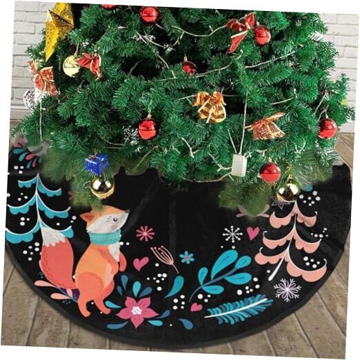 Forest Fox Christmas Tree Skirt Holiday 36