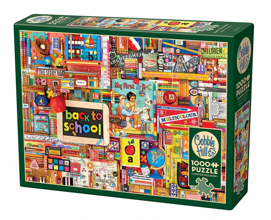 Back to School 1000 Piece Jigsaw Puzzle Cobble Hill New-image