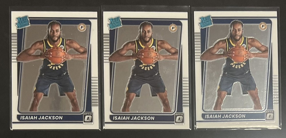 Isaiah Jackson 2021-22 Donruss Optic Rated Rookie Lot x3 Indiana Pacers