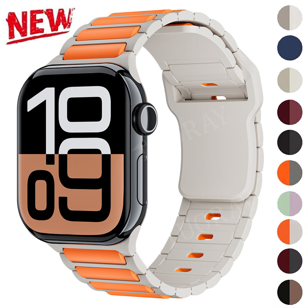 Magnetic Wrist Band for Apple Watch Series 10 9 8 7 6 5 SE Ultra 2 44 41 45 49mm