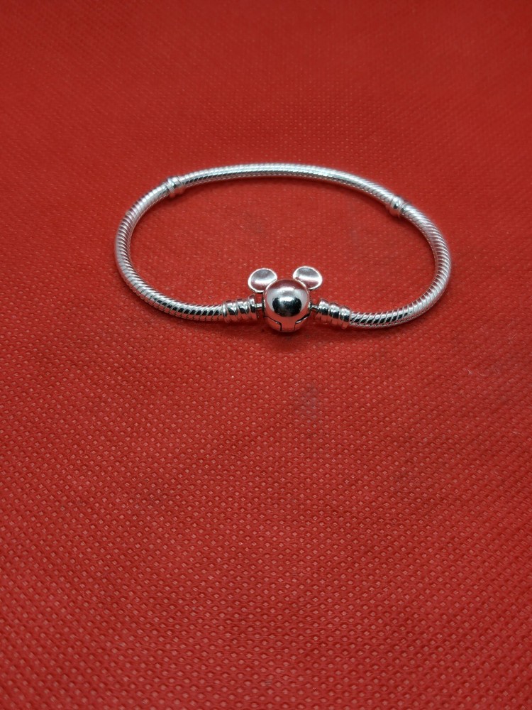 Pandora Disney, Mickey Mouse Bracelet. 6.5 Inches. 925 Silver.