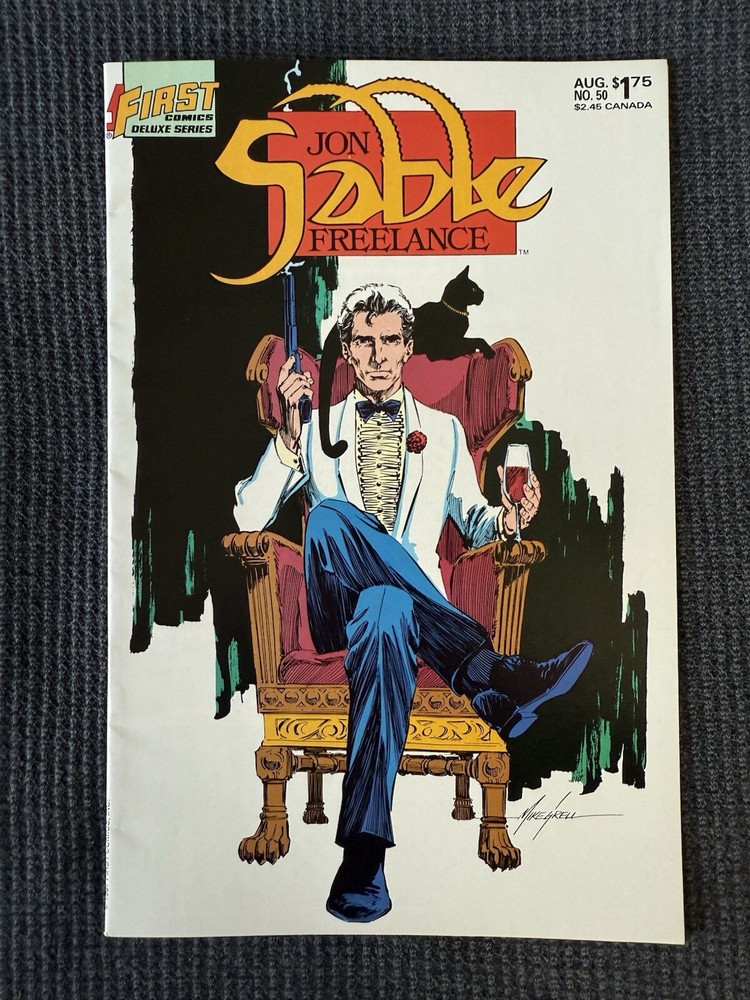 JON SABLE FREELANCE # 50 1987 FIRST COMICS MIKE GRELL
