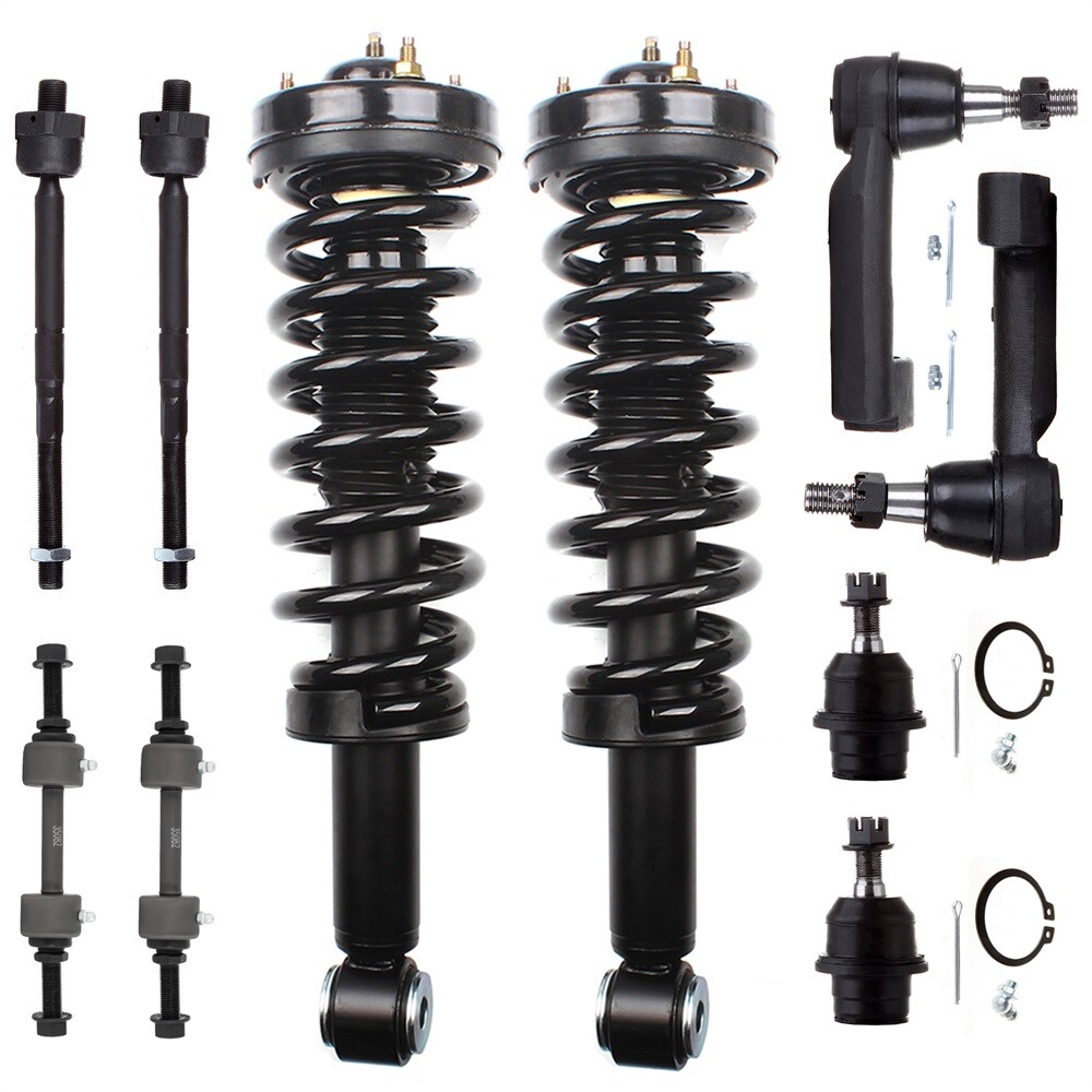 2009-2013 Ford F-150 2WD Front Strut Assembly with Sway Bar Tie Rod & Ball Joint
