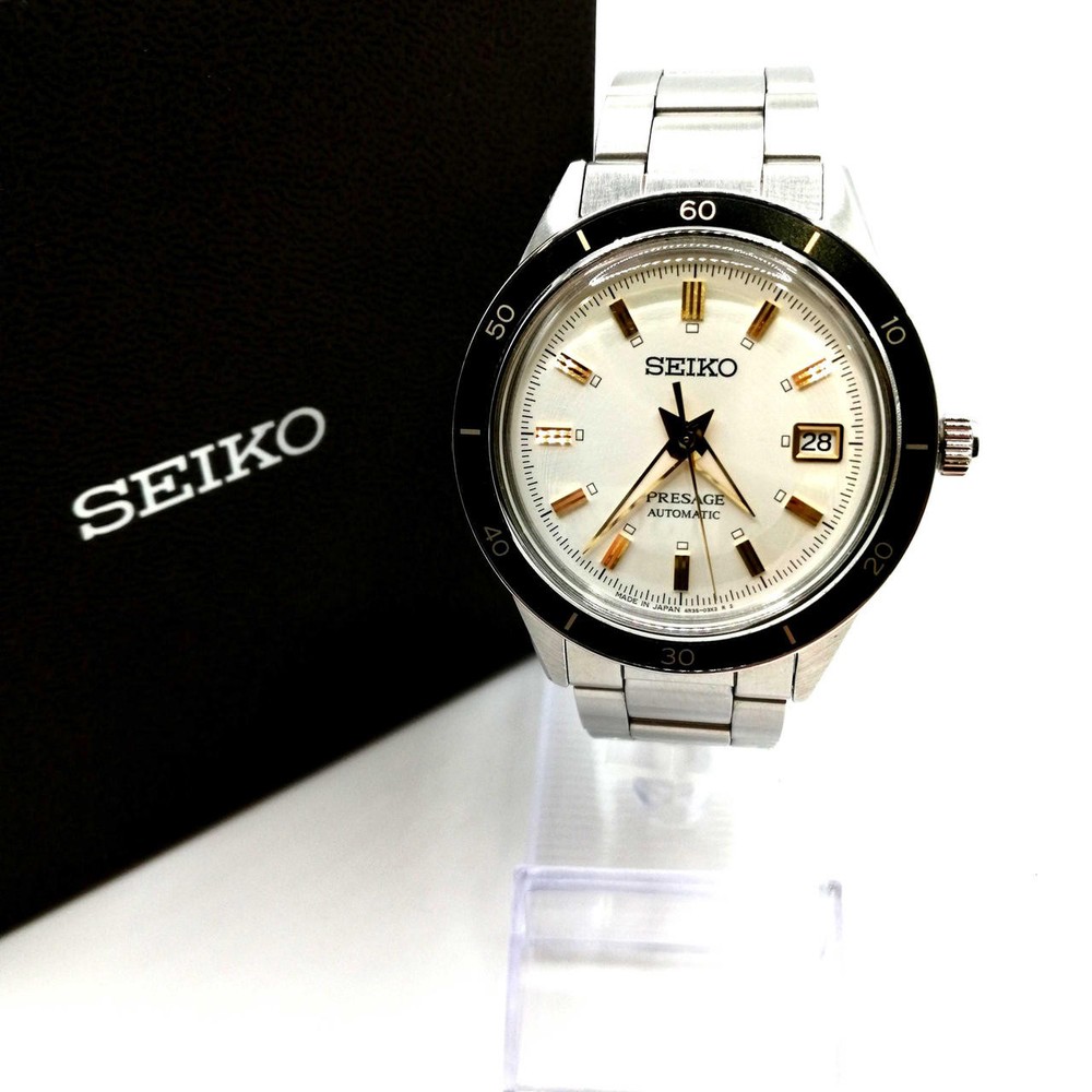 Seiko PRESAGE Automatic Men's Silver Dial Round 4R35-05AO Japan Used Watch