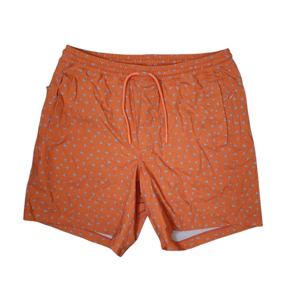 Birddogs Men's Classic Orange Bird Print Athletic Shorts Size L