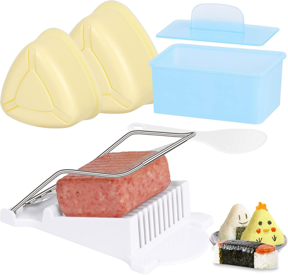 Spam Musubi Mold, Sushi Onigiri Mold Set,Kitchen Sesame Paste Maker, Non-Stick M